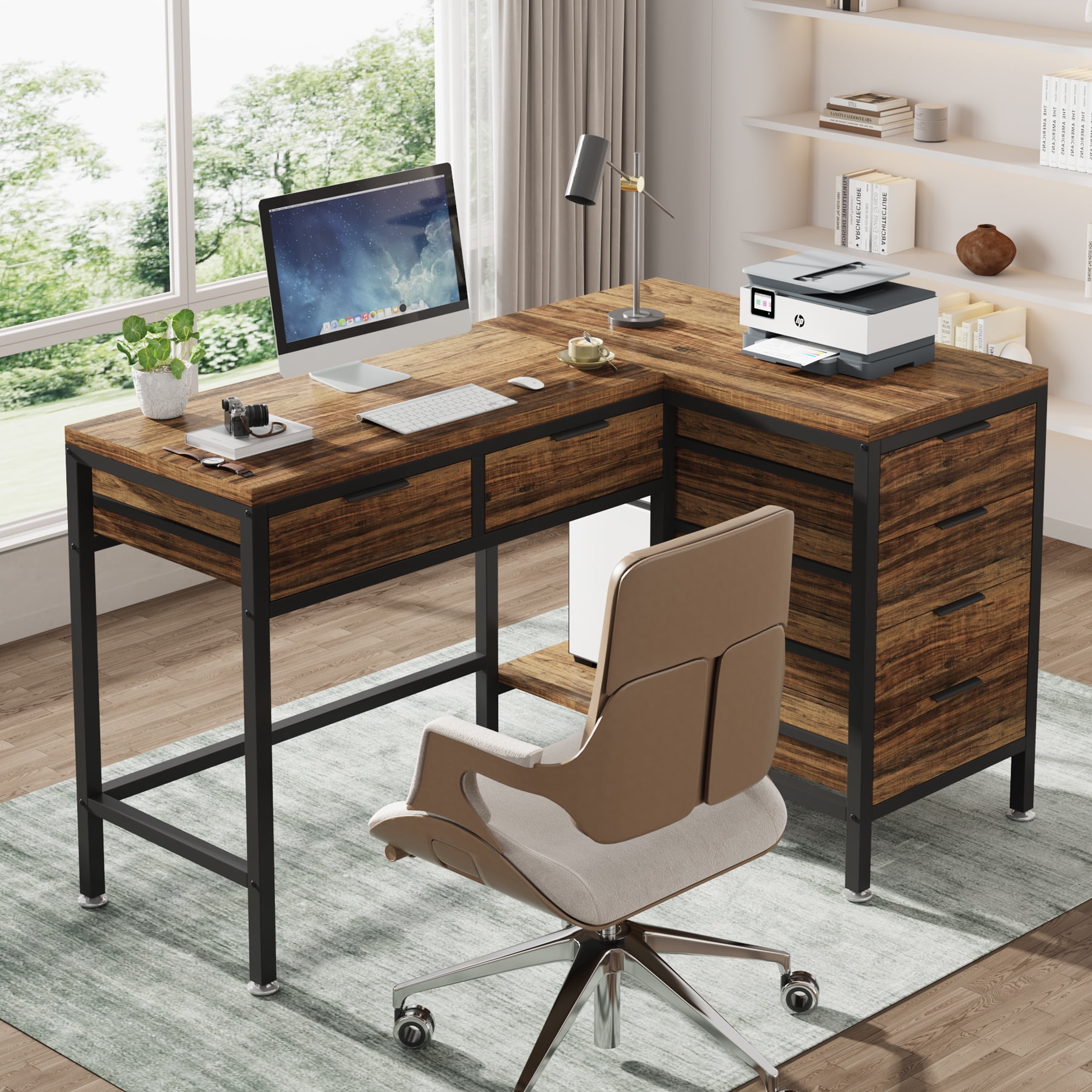 Computer desk sale with cpu storage