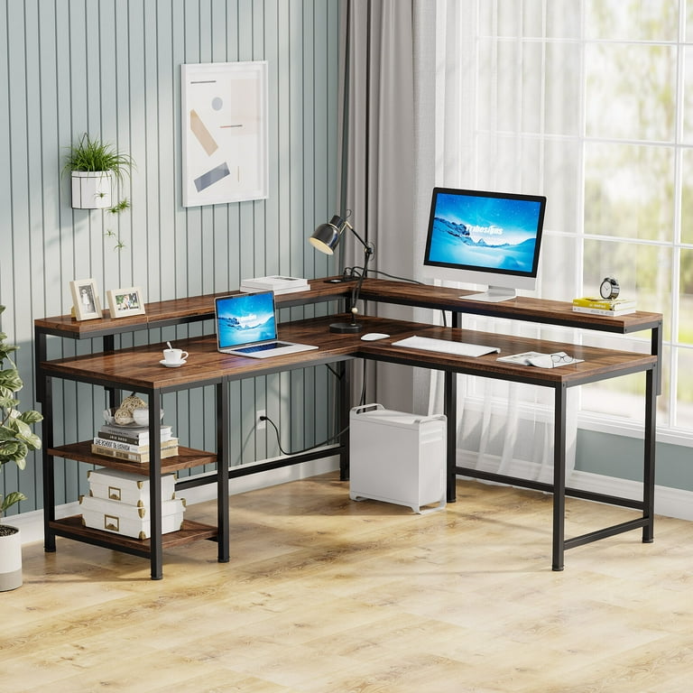 Computer desk with built in outlets deals