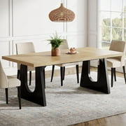Tribesigns Large Dining Table for 6-8 People, Wood Rustic Rectangular Table, 70.9" W x 35.43" D x 29.53" H, Farmhouse Kitchen Table for Dining Room, Living Room