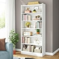 thumbnail image 1 of Tribesigns Modern Bookshelf 7-Tier White 78-Inch Tall Storage Shelves, 1 of 7