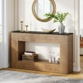 thumbnail image 1 of Tribesigns Modern Console Table, 55-Inch Wood Entryway Table with Storage, Narrow Long Sofa Table Behind Couch Table for Living Room, Foyer, Hallway, Black, 1 of 9