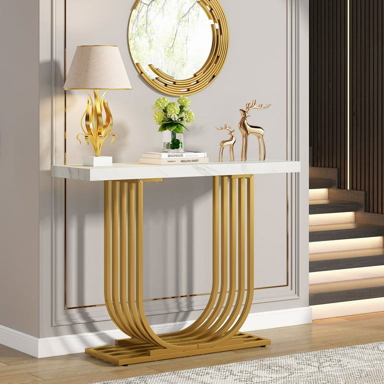 Tribesigns Modern Gold Console Table