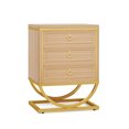 Tribesigns Nightstand with 3 Drawers, Modern Night Stands with Storage