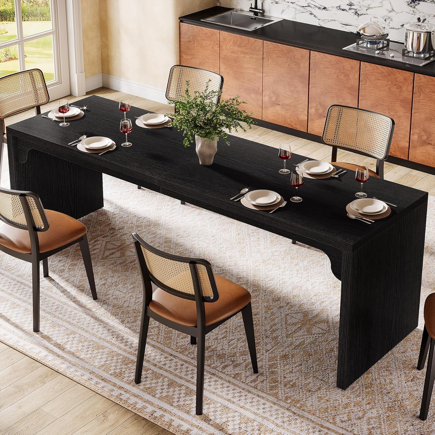 Tribesigns Rectangular Dining Table for 6-8, 78-Inch Large Long Dining ...