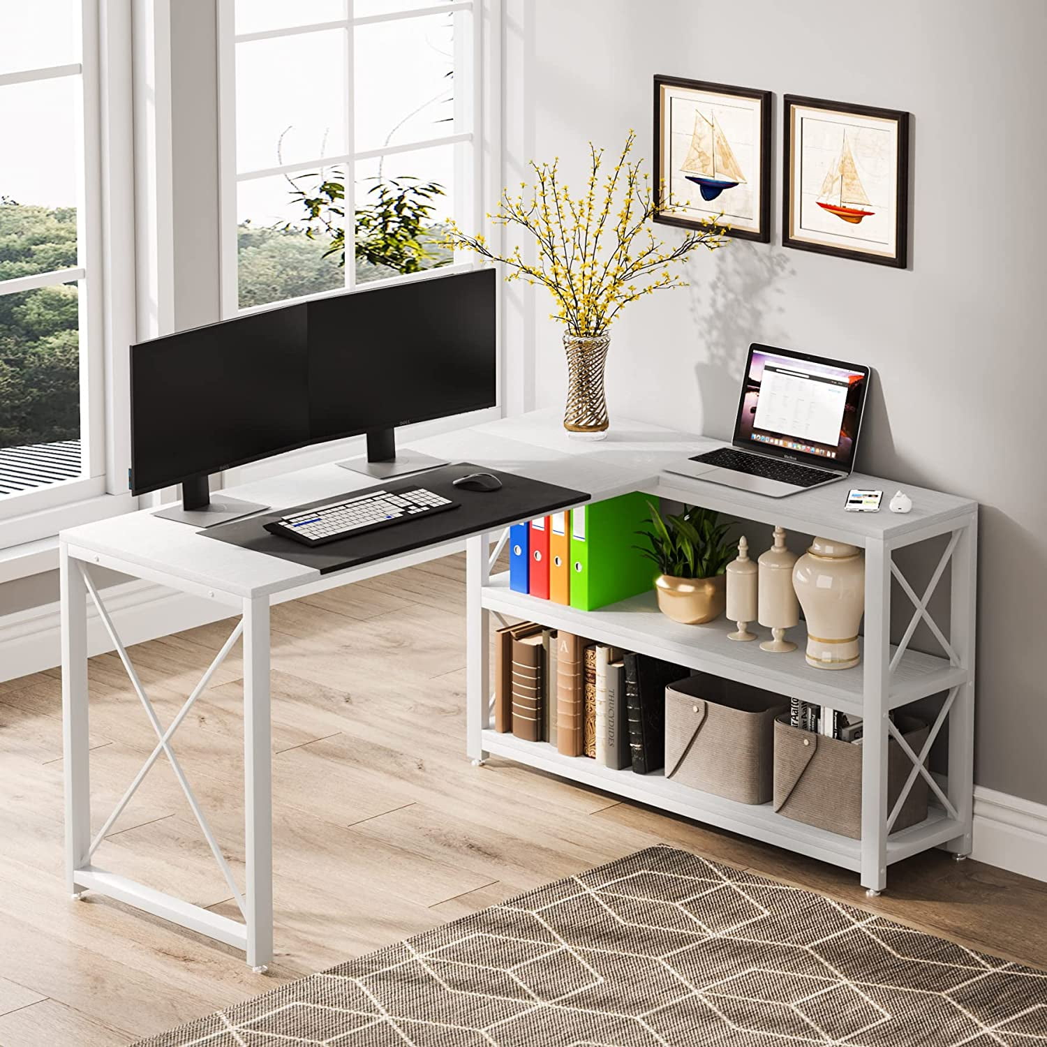 Small l shaped desk deals