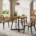 thumbnail image 1 of Tribesigns Round Dining Table for 2, 31.5" Industrial Dinner Table with Metal Base, 1 of 7