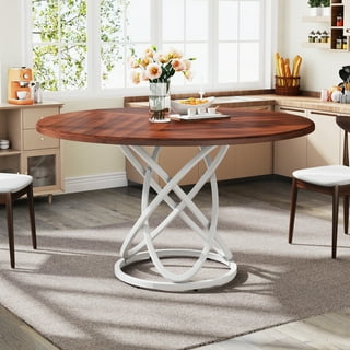 Trendy Modern Solid Wood And Rock Plate Round Dining Table  Circle dining  table, Large round dining table, Round dining room