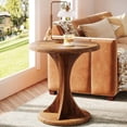 thumbnail image 1 of Tribesigns Round End Side Table, Wood Small Sofa Chair Side Table for Living Room, 1 of 7