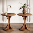 thumbnail image 1 of Tribesigns Round End Side Table, Wood Small Sofa Chair Side Table for Living Room, 1 of 7
