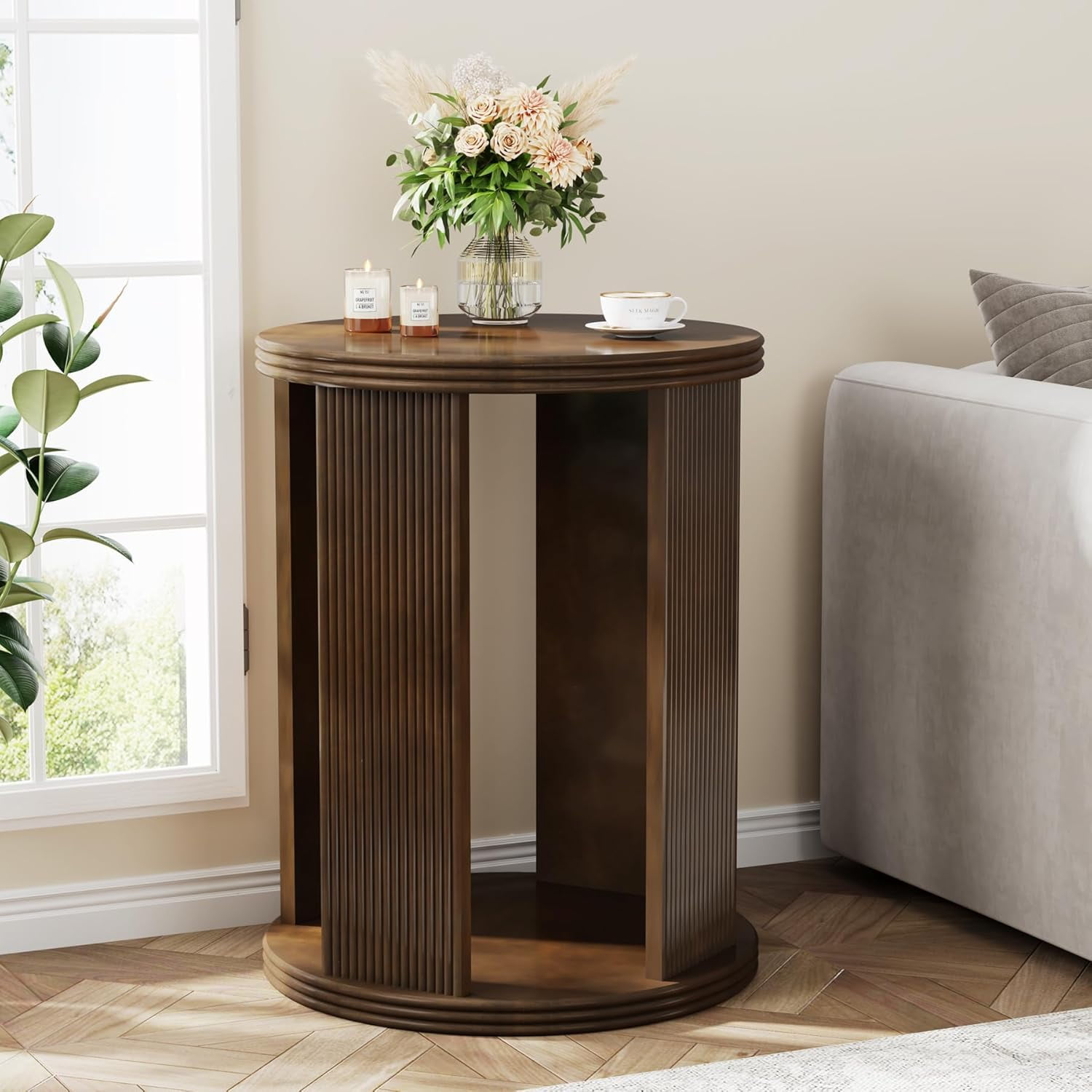 Tribesigns Round End Table, 20" Modern Side Table Small Accent — free download