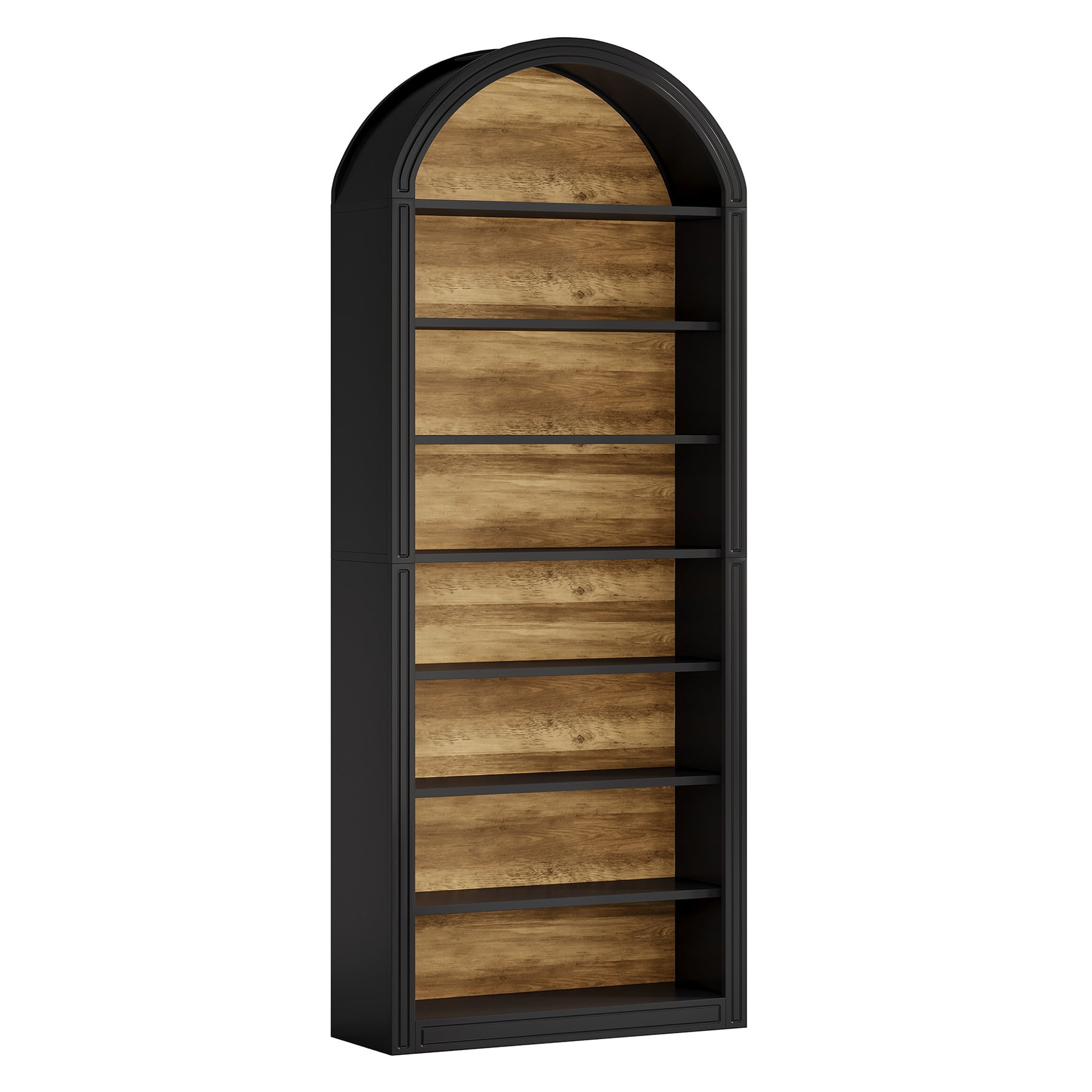 Tribesigns Shoe Storage Cabinet, 8-Tier Tall Black Shoe Organizer Cabinet, Large Wooden Freestanding Shoe Rack for Closet Entryway