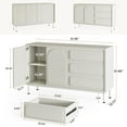 Tribesigns Sideboard Buffet 51Inch White Sideboard