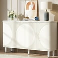 thumbnail image 1 of Tribesigns Sideboard Cabinet with Storage, 59.4-Inch Modern Sideboard Buffet Storage Cabinet with Doors for Kitchen Dining Room Living Room(White), 1 of 7