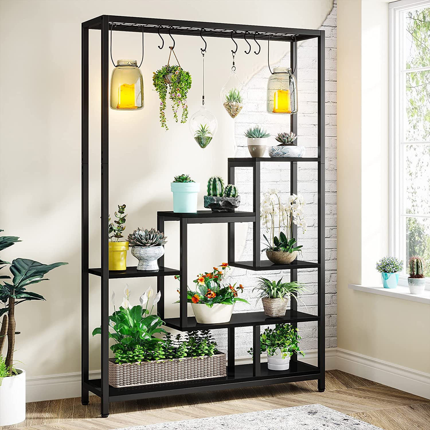 BYBLIGHT Wellston 70.9 in. Tall Indoor Plant Stand, 7-Tier Large