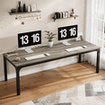 thumbnail image 1 of Tribesigns Two Person Desk, 78-Inch Long Computer Desk, Work Desk for Home Office (Gray + Black), 1 of 7