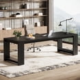thumbnail image 1 of Tribesigns Two Person Desk, 86.61-Inch Extra Long Desk, Double Computer Writing Table, Black, 1 of 8