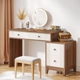 Tribesigns Vanity Desk with 4 Large Drawers, 51-Inch Modern Makeup ...