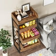 thumbnail image 1 of Tribesigns Wood Fruit and Vegetable Storage Rack, 5-Tier Pull-Out Snack Stand Fruit Basket Stand, Utility Shelf Organizer for Kitchen, Living Room, Bedroom, Rustic Brown, 1 of 7