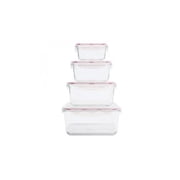 Tribest GLS04SN Glaslife Air-Tight Glass Storage Containers- Square Set