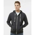 thumbnail image 1 of Triblend Men's Black Triblend Full-Zip Fleece Hood Jacket, 1 of 5