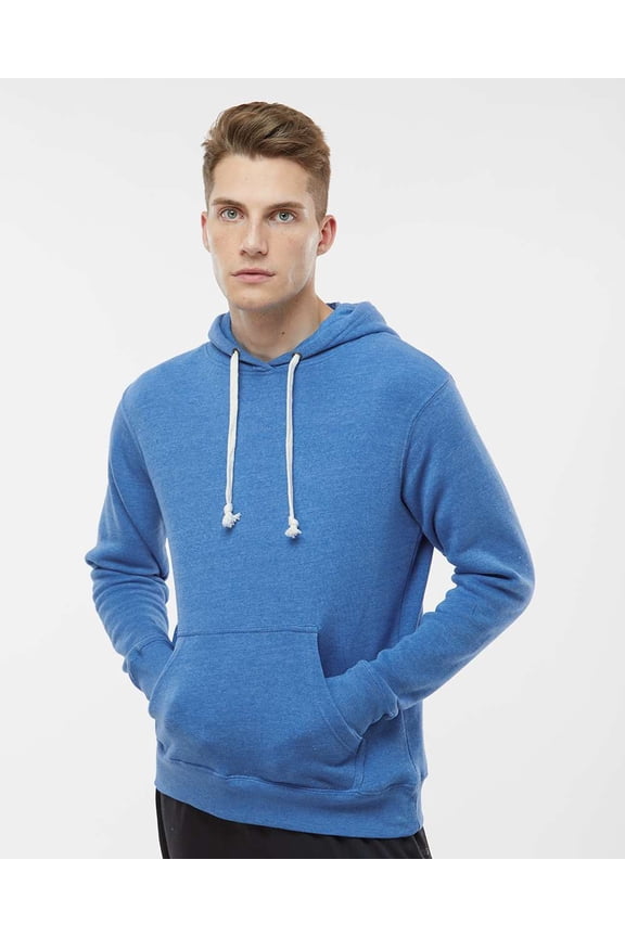 Triblend Men's Pullover Fleece Hood Royal Triblend Sweater