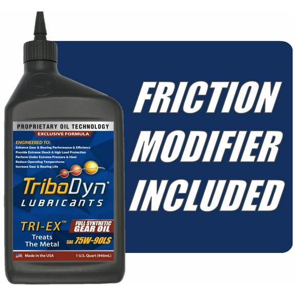 TriboDyn 75W90 Synthetic Limited Slip Gear Oil with Friction Modifier - Quart Bottle
