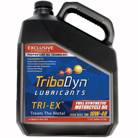 TriboDyn SAE 10W40 Full Synthetic, JASO MA2 Motor Oil - Gallon Bottle