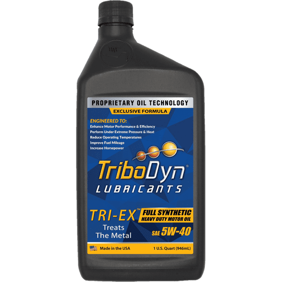 TriboDyn Tri-Ex 5W40 Full Synthetic Heavy Duty Diesel Motor Oil - Quart Bottle