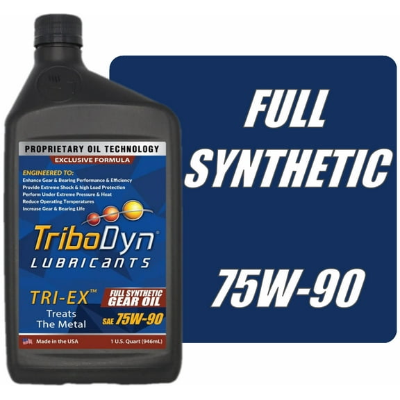 TriboDyn Tri-Ex 75W90 Synthetic Gear Oil, 1 Quart Bottle