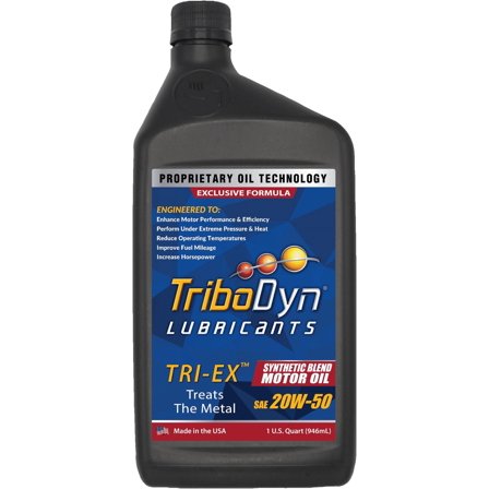 TriboDyn Tri-Ex Synthetic Blend SAE 20W50 Motor Oil - Quart