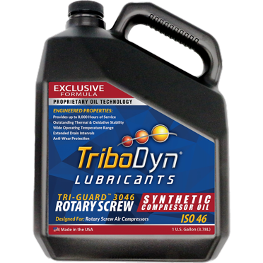 TriboDyn 3046 Synthetic Compressor Oil – ISO 46, 1 Gallon – 8000 Hour Rotary Screw