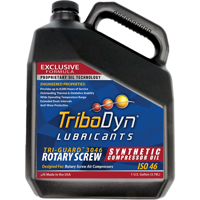 TriboDyn 3046 Synthetic Compressor Oil – ISO 46, 1 Gallon – 8000 Hour Rotary Screw