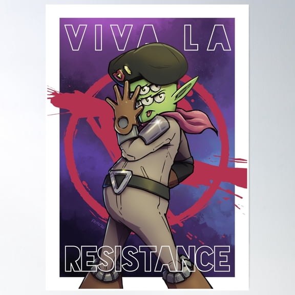 Tribore "Viva La Resistance" (Final Space) Poster Wall Art, Modern Wall Decor, 16x24 UNFRAMED