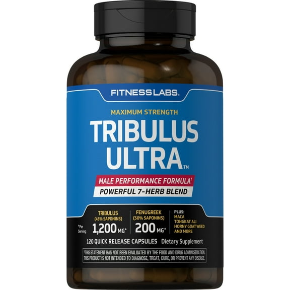 Tribulus Terrestris for Men | 120 Capsules | 7-Herb Blend with Fenugreek and Maca Extract | by Fitness Labs