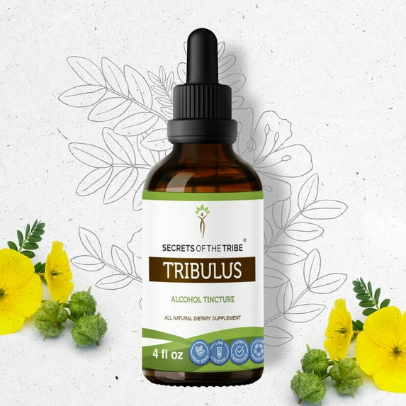 Tribulus Tincture Alcohol Extract, Tribulus Terrestris Helps Relieve Stress 4 fl oz