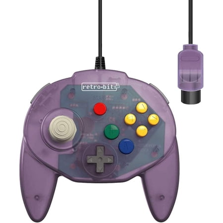 Tribute 64 Wired N64 Controller for Nintendo 64 - Original Port - (Atomic Purple)