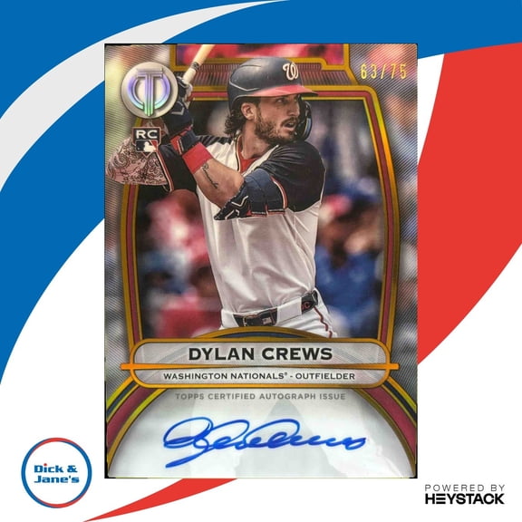 Tribute Dylan Crews #TA-DC TributeAutographsGold Washington Nationals MLB Autographed Baseball Trading Card