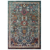 Modway Tribute Every Distressed Vintage Floral 5x8 Area Rug in Multicolored