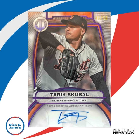 Topps Tribute Tarik Skubal TA-TS Purple Autograph Baseball Card