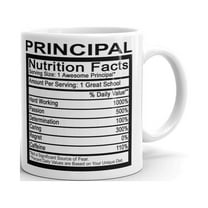 Tribute To Principal Nutrition Facts Coffee Tea Ceramic Mug Office Work Cup Gift