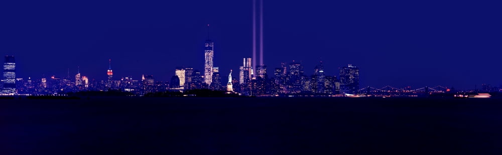 Tribute in Light World Trade Center Lower Manhattan Manhattan New York City New York State USA Canvas Art - Panoramic Images (12 x 38)