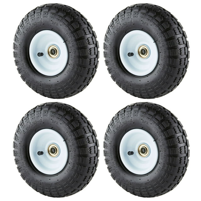 Tricam Farm & Ranch 10" Pneumatic Replacement Utility Cart Tire (4 Pack)