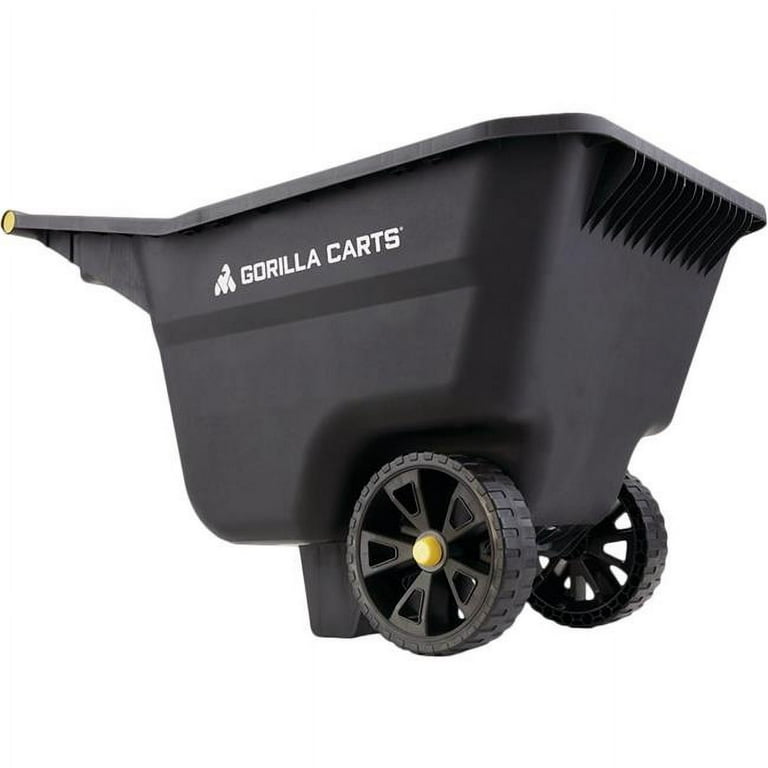 Gorilla Carts 5 Cu Ft Poly Yard Cart - Black, Maintenance-Free, Easy  Maneuverability in the Yard Carts department at