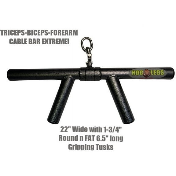 Tricep Bar, Bicep Bar, Forearm Bar HOG Legs 'Boar Tusk'
