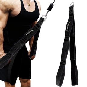 Tricep Rope Cable Attachment Handles, Long Triceps Pull Down Rope for Push Downs, Crunches, Facepulls - Greater Range of Motion for Gym Black