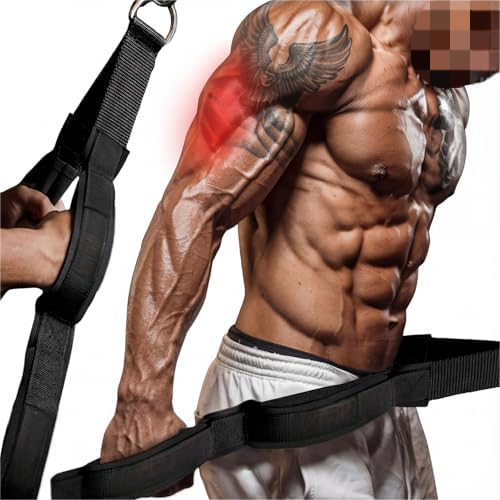 Tricep Rope Cable Attachments for Gym Use - Perfect Gym Equipment for Home/Gym Accessories - Multi Workout Rope Cable Machine Attachment -Best Gym Rope Grip with 4 Anti-Slip Handles