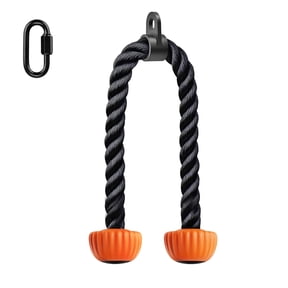 28 inch Tricep Rope Pull Down Cable, Easy to Grip & Non-Slip Cable Attachment for Gym Workout Exercise