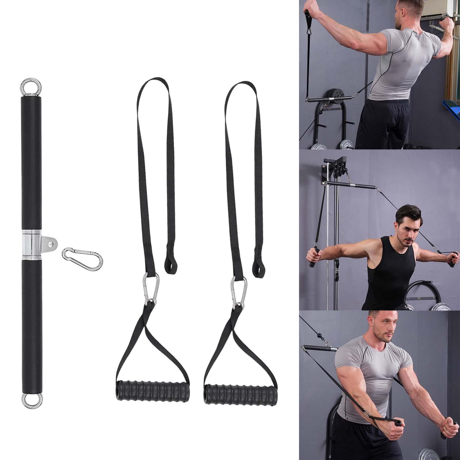 Tricep Rope Straigh Pully Cable Machine Accessories Workout Pull Down Rowing Bar Tricep Hand Grip Grips Strap for Strength Training Walmart