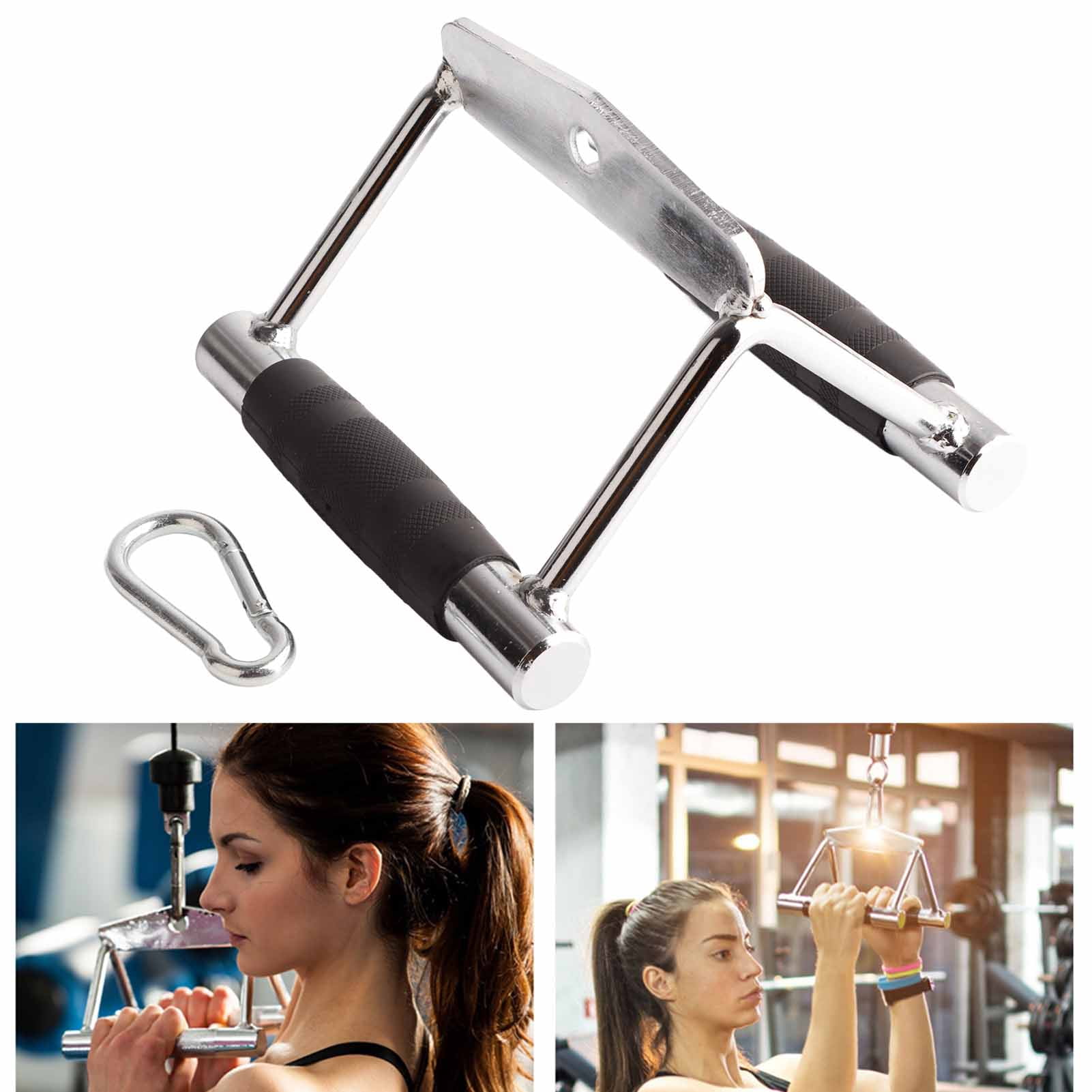 Tricep V Press Down Bar, Multifunction Pulldowns Press Downs Stainless Steel+Rubber Press Down