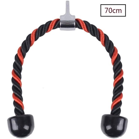 Triceps Cable Rope Nylon 70/90Cm Biceps Triceps Rope Cable Pull Fitness Cable Pull Handle With Non-Slip Double Handle For Workout Fitness